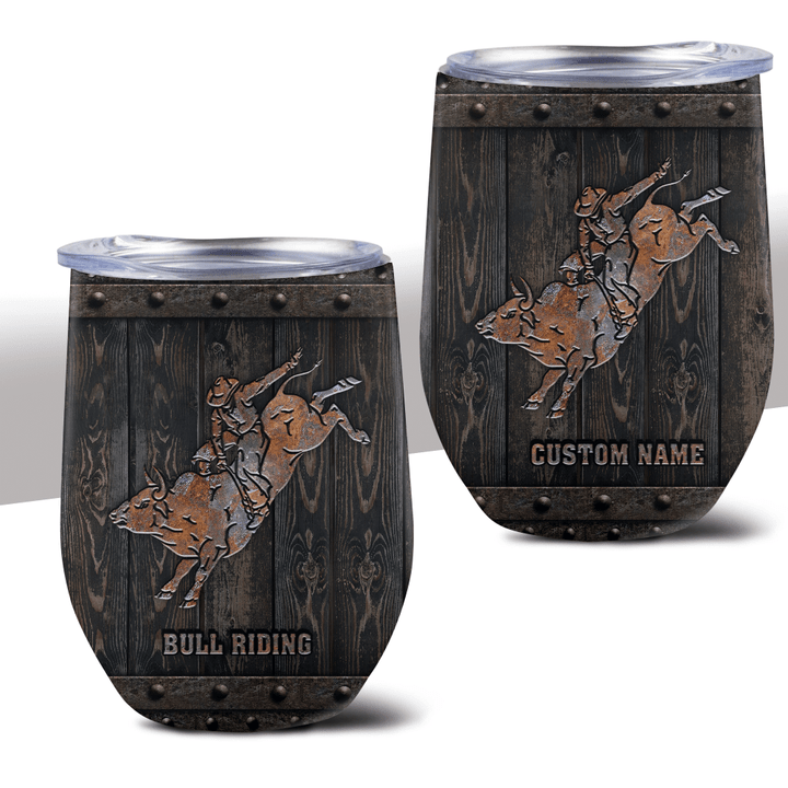  Personalized Name Rodeo Wine Tumbler Team Roping