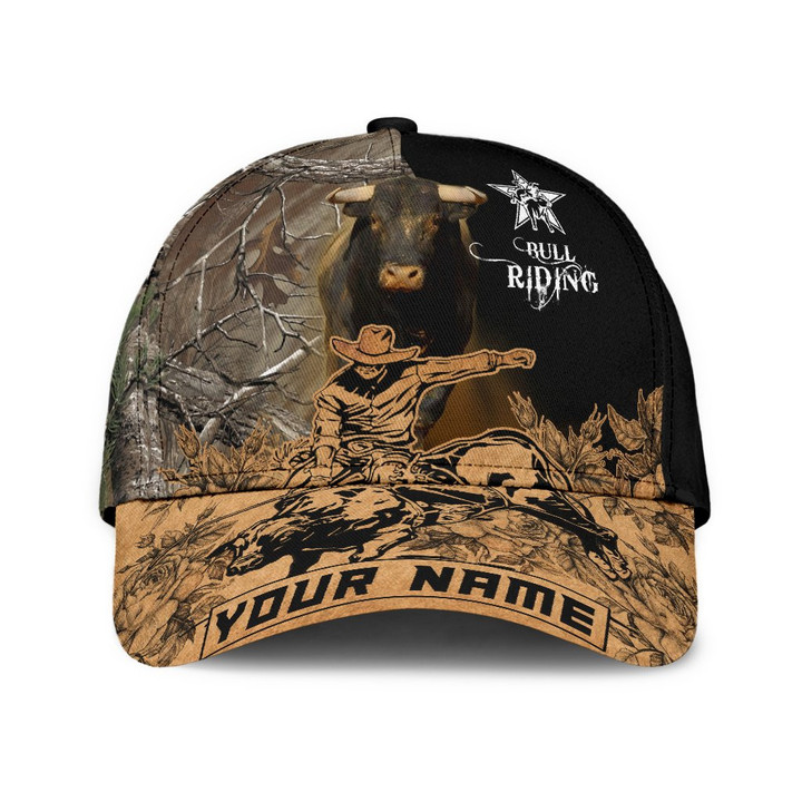  Personalized Name Bull Riding Classic Cap Tattoo Ver