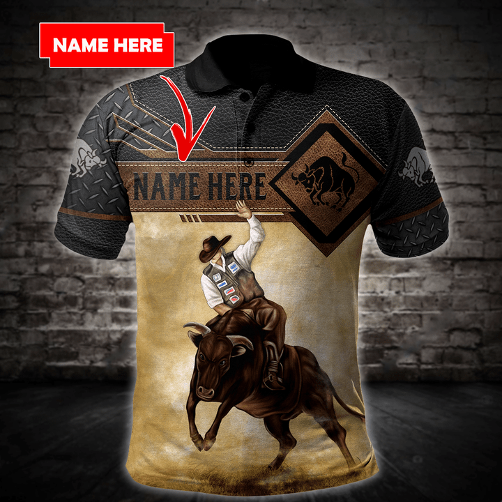  Personalized Name Bull Riding Unisex Shirts Cowboy Up