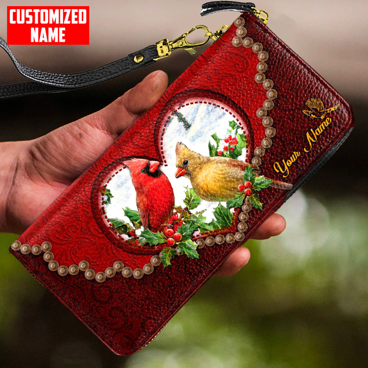 Customized Cardinals All Over Printed Leather Wallet