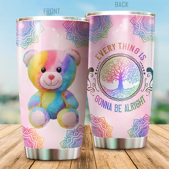  Teddy Bear All Over Printed Steel Stainless Tumbler SN