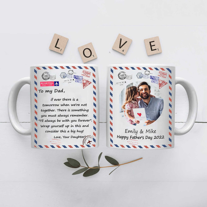  Personalized Message From Daughter and Son To Dad Father's Day Gift Mug