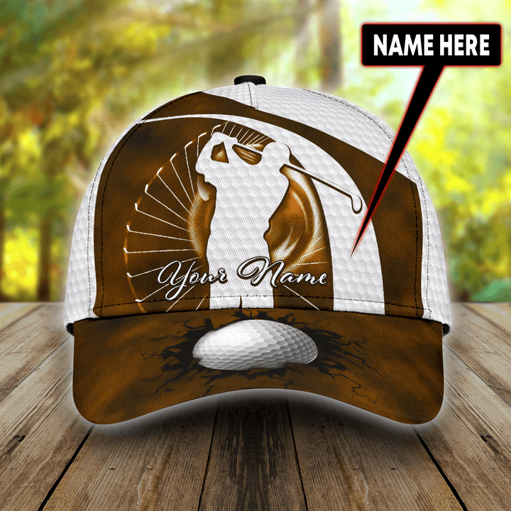  Personalized Golf Orange Color Golf Classic Cap