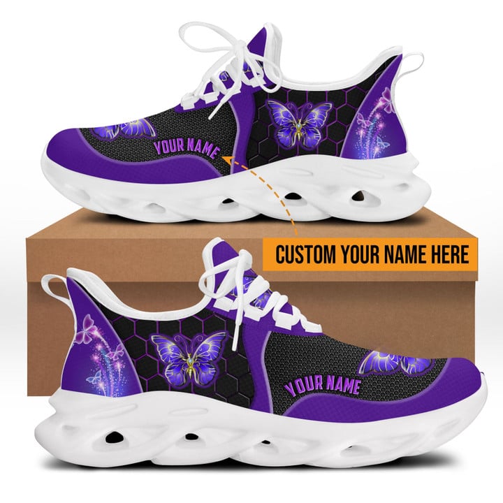 Tmarctee Customized Name Butterfly 3D All Over Printed Clunky Sneakers NTN16001