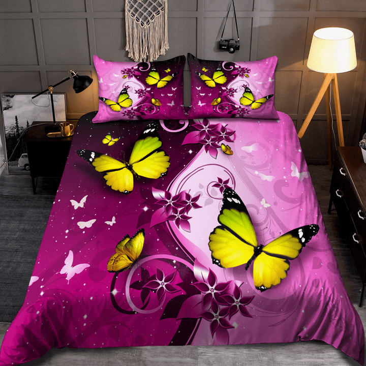  Butterfly All Over Printed Bedding Set