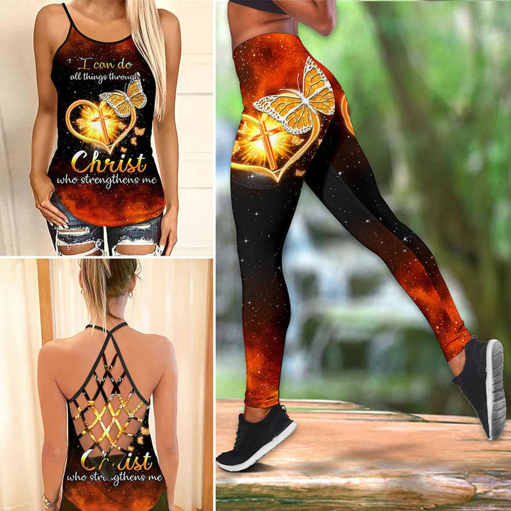  Butterfly All Over Printed Combo Camisole tank + Legging