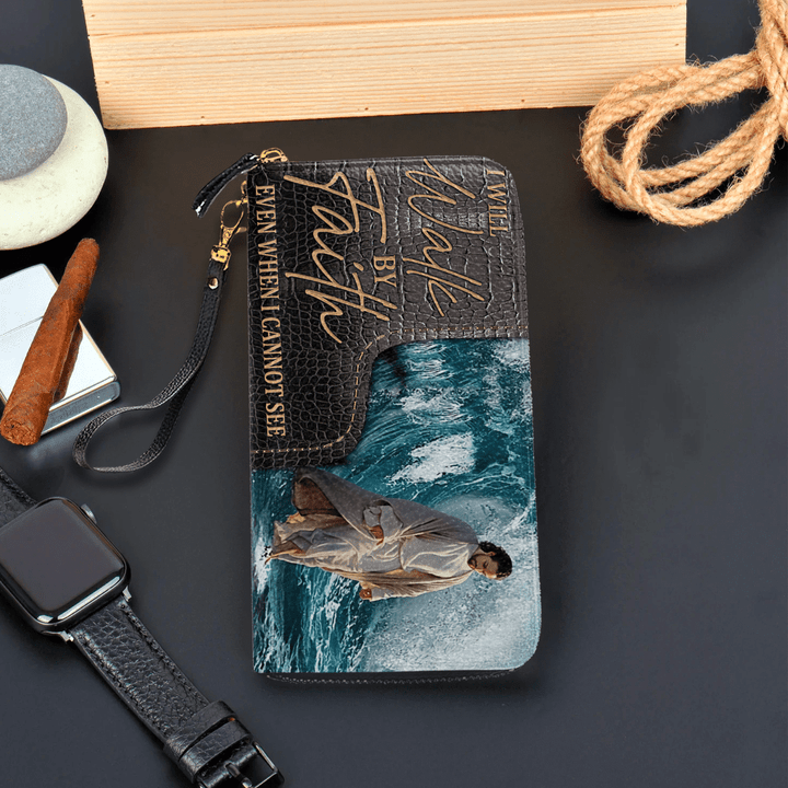  Customized Name Jesus Printed Leather Wallet
