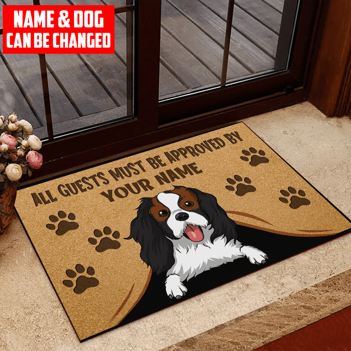  All Guests Must Be Approved By Dog Customized Doormat