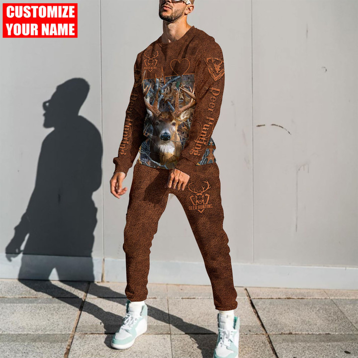  Hunting Personalized D Printed Combo Sweater + Sweatpant For Winter
