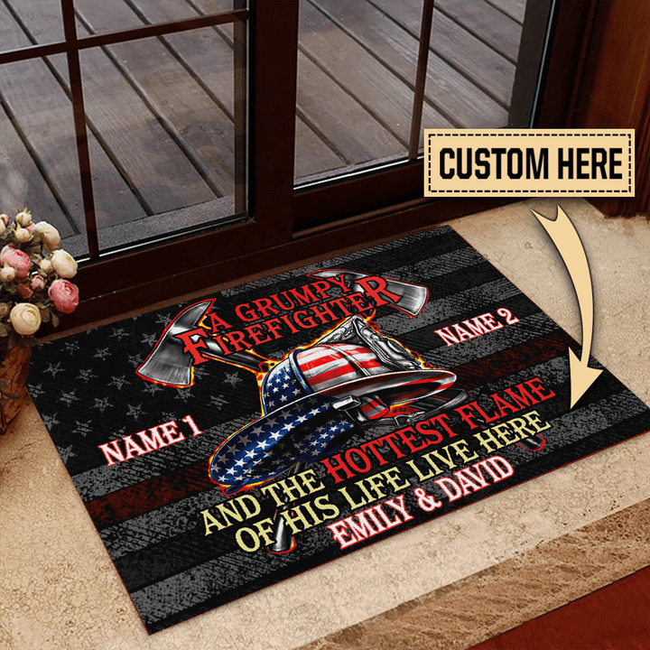  Firefighter Personalized D Printed Doormat