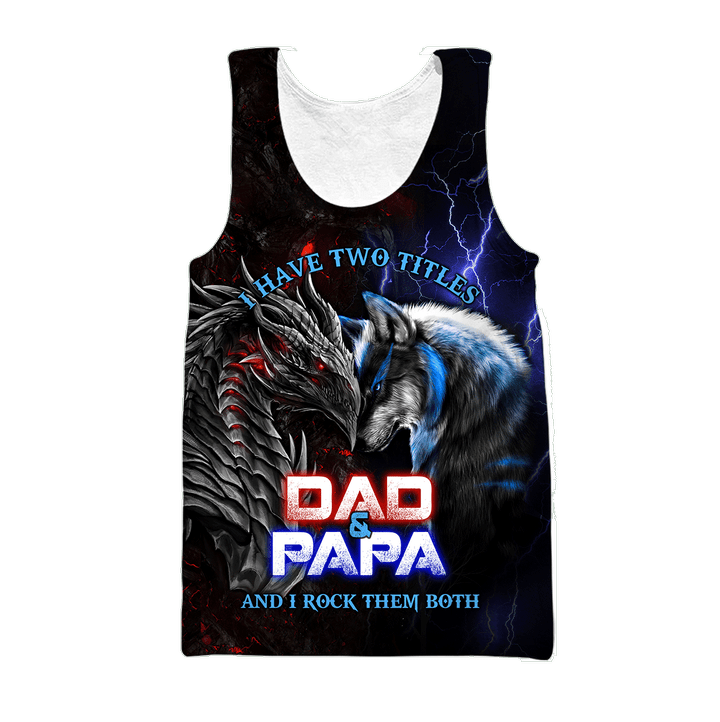  Dragon & Wolf Dad Tanktop