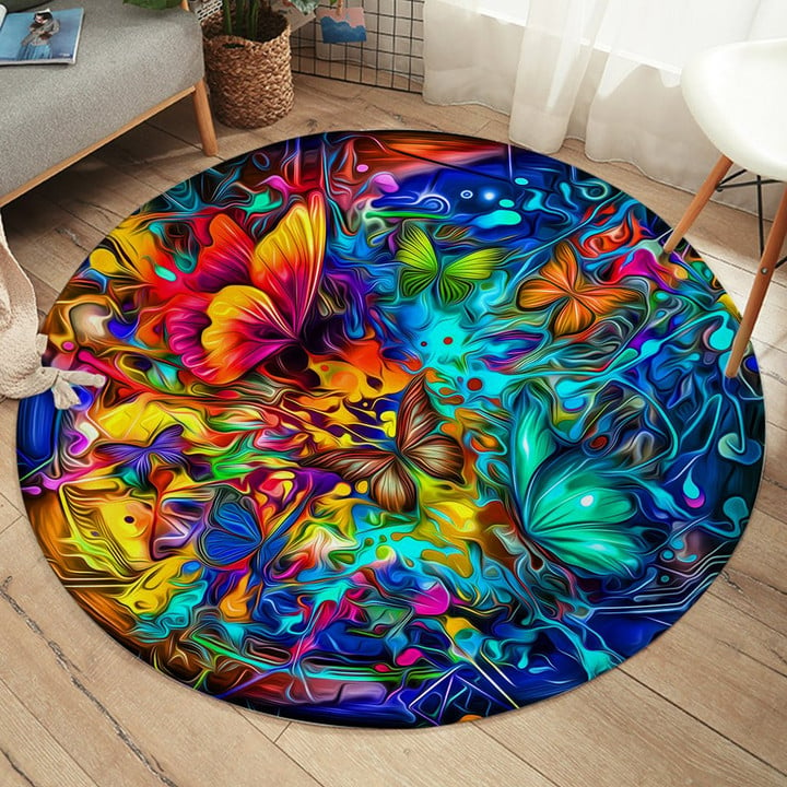  Butterfly Circle Rug