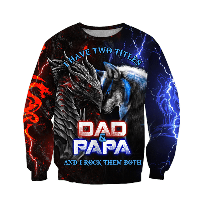  Dragon & Wolf Dad Sweatshirts