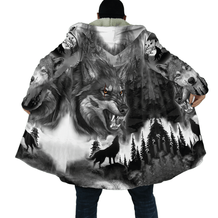 Beebuble Wolf In The Forest 3D All Over Printed Cloak KL05092203
