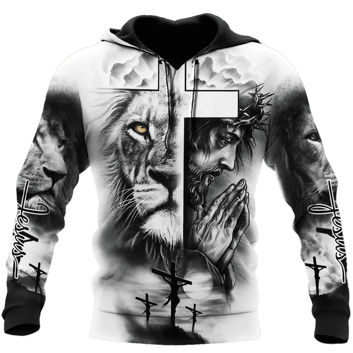 Beebuble Lion And Jesus 3D All Over Printed Unisex Shirt KL29082201