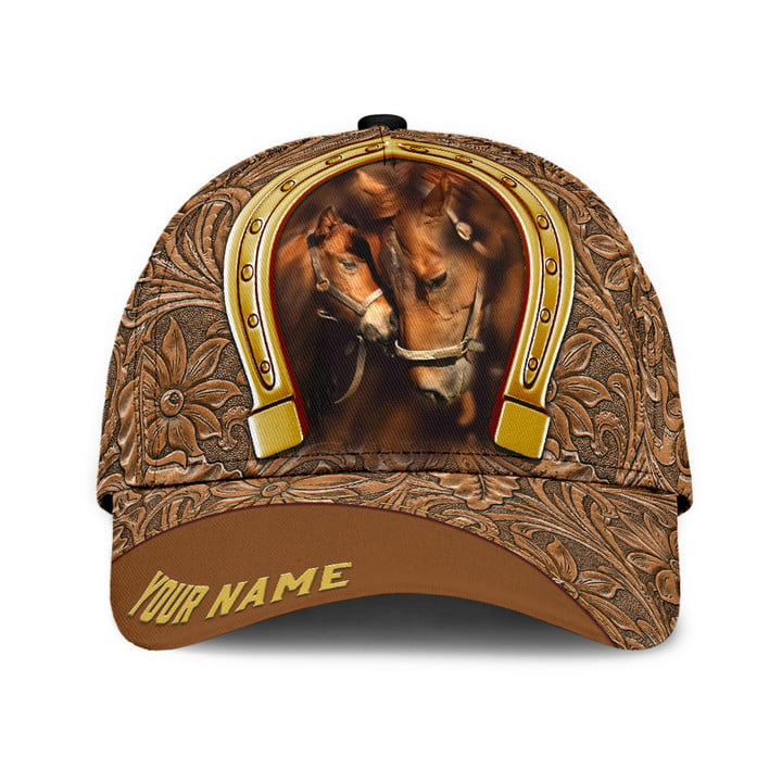 Beebuble Personalized Name Horse Printed Classic Cap