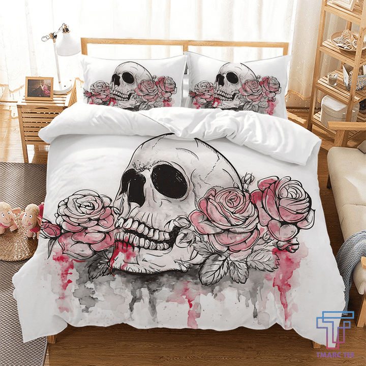 Beebuble Skull Flower Bedding Set