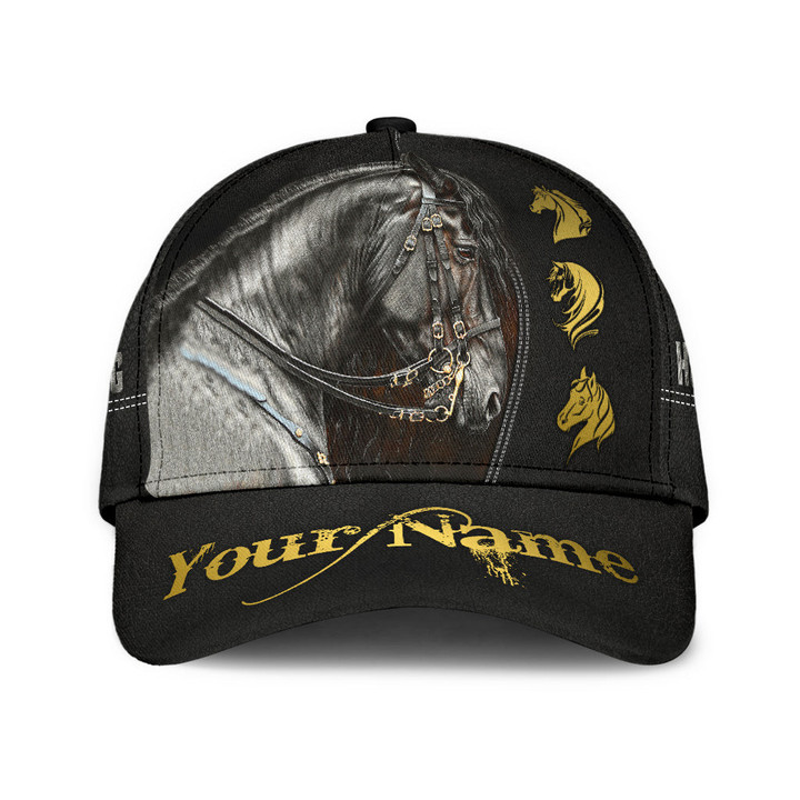 Beebuble Personalized Name Rodeo Classic Cap Black Horse