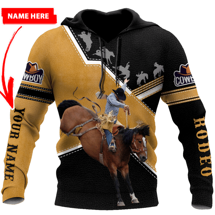 Beebuble Personalized Name Rodeo Unisex Shirts Bucking Horse