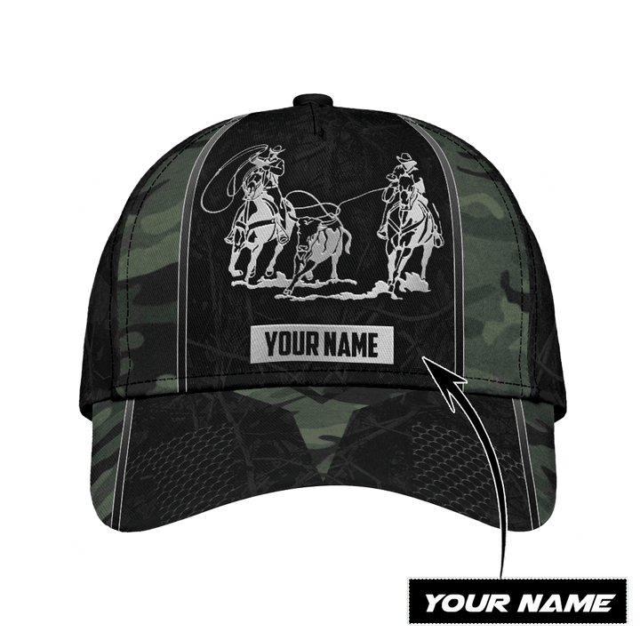 Beebuble Personalized Name Rodeo Classic Cap Green Camo