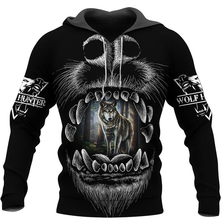Beebuble All Over Printed Wolf Hoodie MEI-MEI
