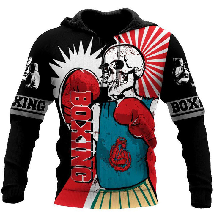 Beebuble Loving Skull And Boxing Hoodie For Men And Women DQB