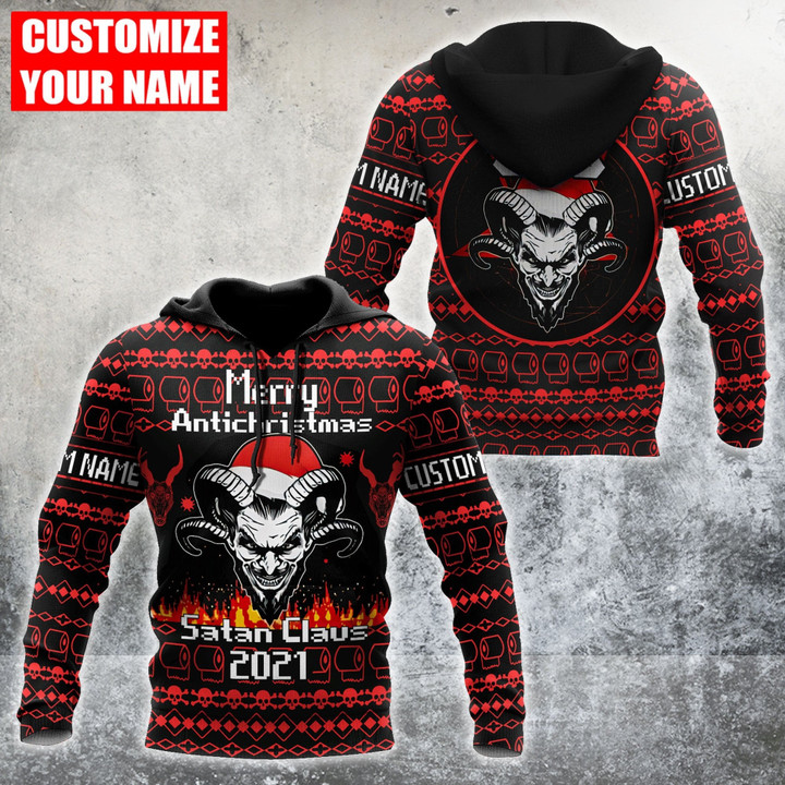 Beebuble Customize Name Skull Satanic Unisex Shirts