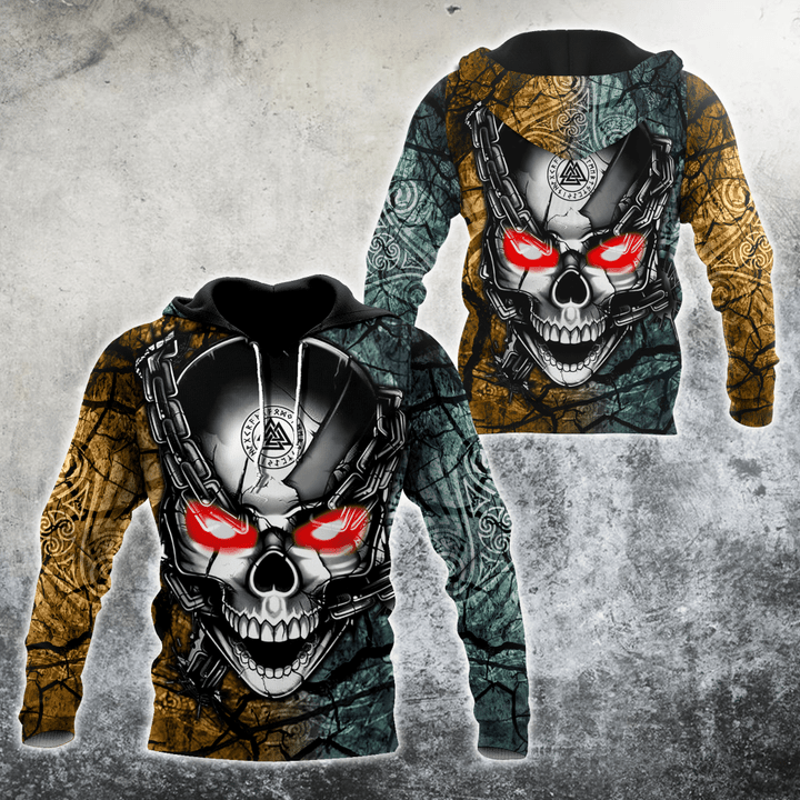 Beebuble Viking Skull Hoodie For Men And Women MH