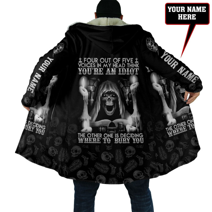 Beebuble Customize Name Skull Cloak For Men And Women AM