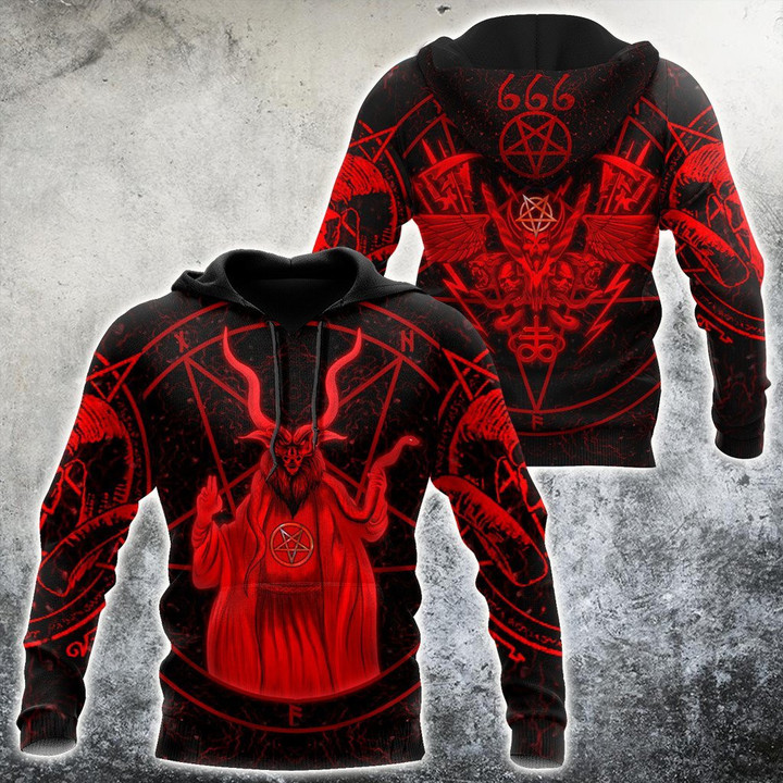 Beebuble Red Magic Satanic Skulls Hoodie For Men And Women TNAHH