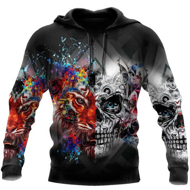 Beebuble Tiger And Skull Art Shirts For Men and Women JJWST