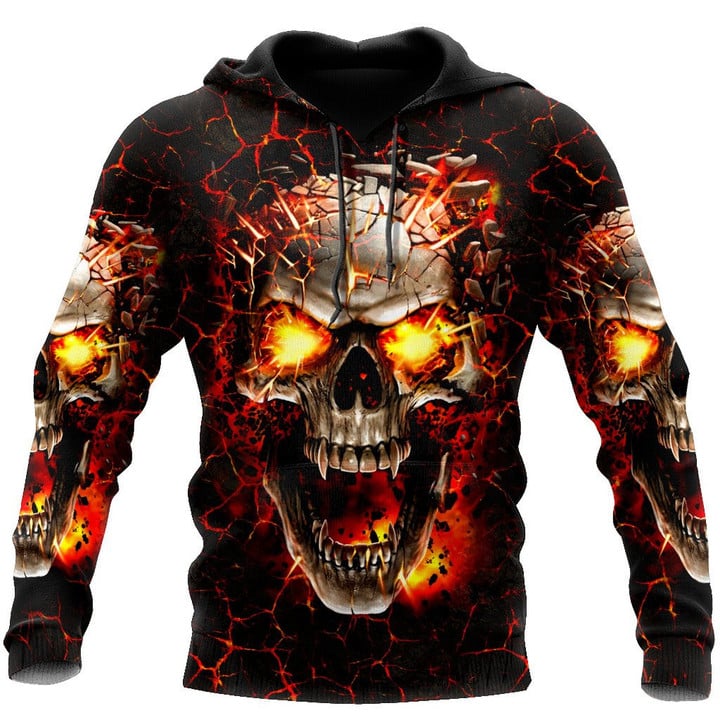 Beebuble Fire Skull Art Shirts For Men and Women TQH