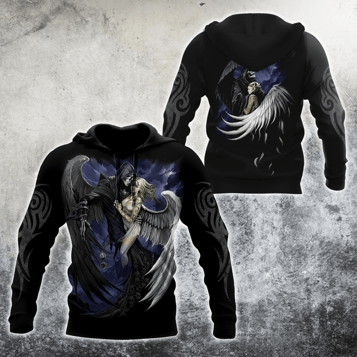 Beebuble Skull And The Girl Hoodie For Men And Women