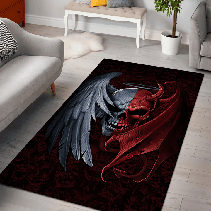 Beebuble Gentle And Evil Skull Rug