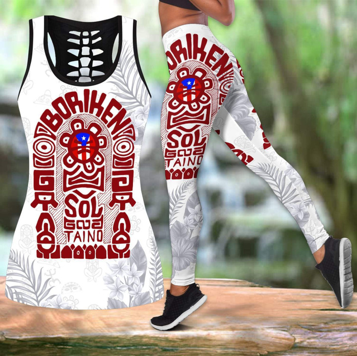 Puerto Rico Reb Sol Taino With White Color Combo Outfit QB06232005S-Apparel-TQH-S-S-Vibe Cosy™