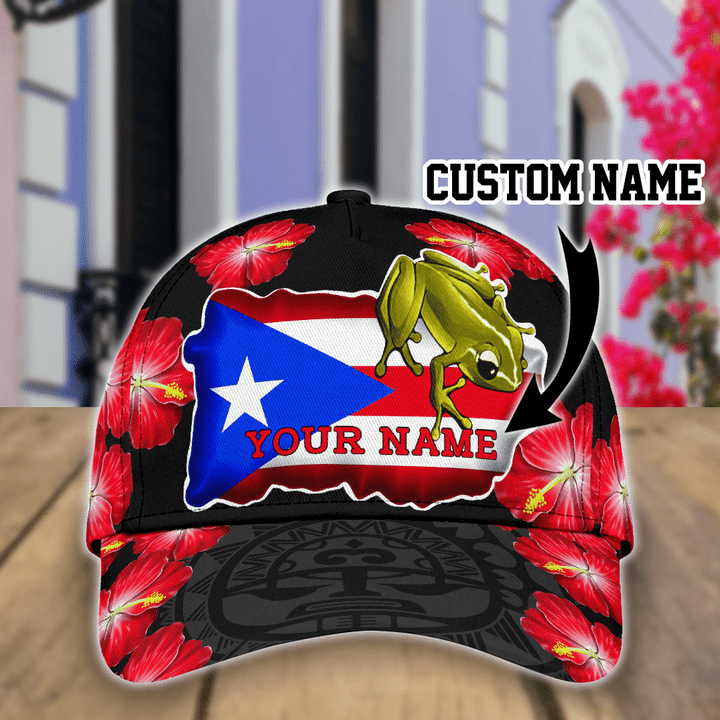 Beebuble Customize Name Coqui Puerto Rico Classic Cap