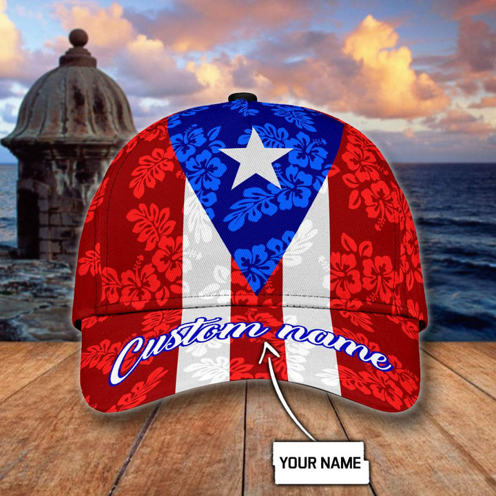 Beebuble Customize Name Puerto Rico Classic Cap
