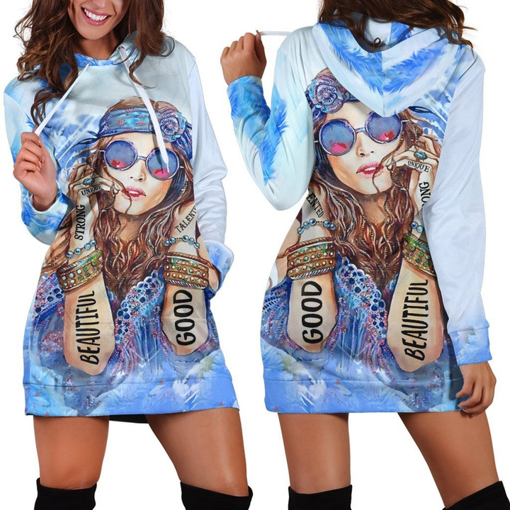 Beebuble Love The Hippie Girls Hoodie Dress For Men And Women