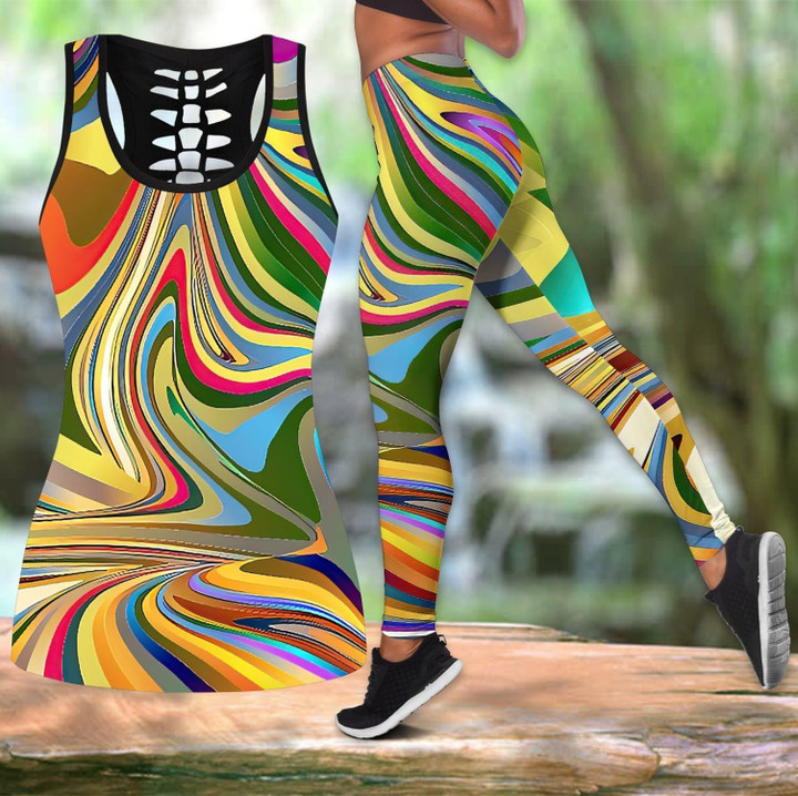 Psychedelic Color Hippie Combo Outfit DQB07152002-TQH-Apparel-TQH-S-S-Vibe Cosy™