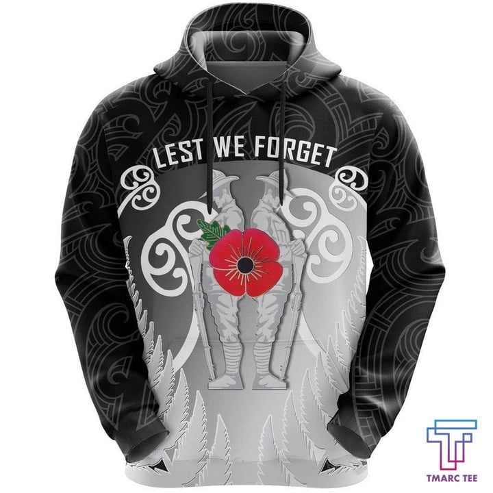 Anzac New Zealand Hoodie, Red Poppy Remembrance Pullover Hoodie, Zip, T-shirt HC18803 - Amaze Style™-Apparel