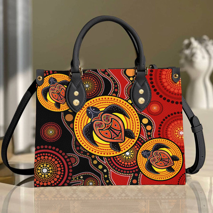Aboriginal Leather Handbag Tmarc Tee