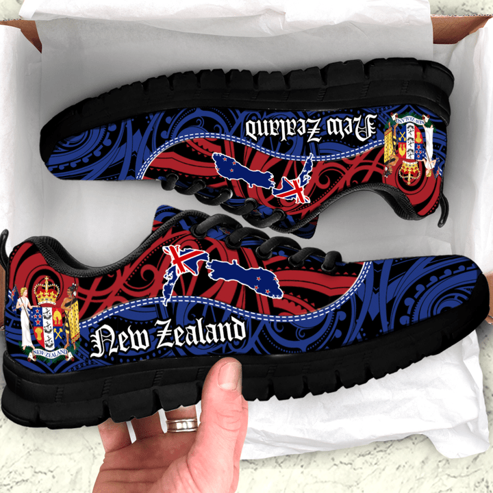 New Zealand Maori Tattoo Low Top Sneaker Shoes Beebuble SN