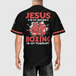 Jesus Is My Savior Boxing Is My Therapy Baseball Jersey