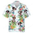 German Shorthaired Pointer Dog Tropical Flower Hawaiian Shirt