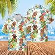 Dogue de Bordeaux Dog Tropical Flower Hawaiian Shirt