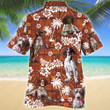 German Shorthaired Pointer Red Tribal Pattern Hawaiian Shirt