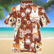 Shiba Inu Dog Red Tribal Pattern Hawaiian Shirt