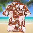 Pig Red Tribal Pattern Hawaiian Shirt