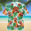 Dogue de Bordeaux Dog Tropical Plant Hawaiian Shirt