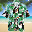 Bernese Mountain Dog Tropical Plant Hawaiian Shirt